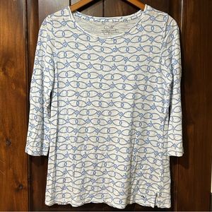 Vineyard Vines Blue Rope Pattern Top